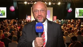 Martin Schulz a été réélu président du Parlement européen, ici lors d'un meeting en France durant les Européennes 2014