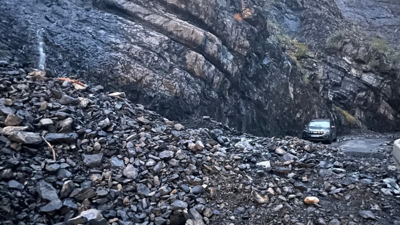 Un éboulement survenu le 12 août coupe la route des Gorges de la Blanche