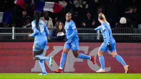 Marie-Antoinette Katoto buteuse lors de France-Autriche, le 1er décembre 2023.
