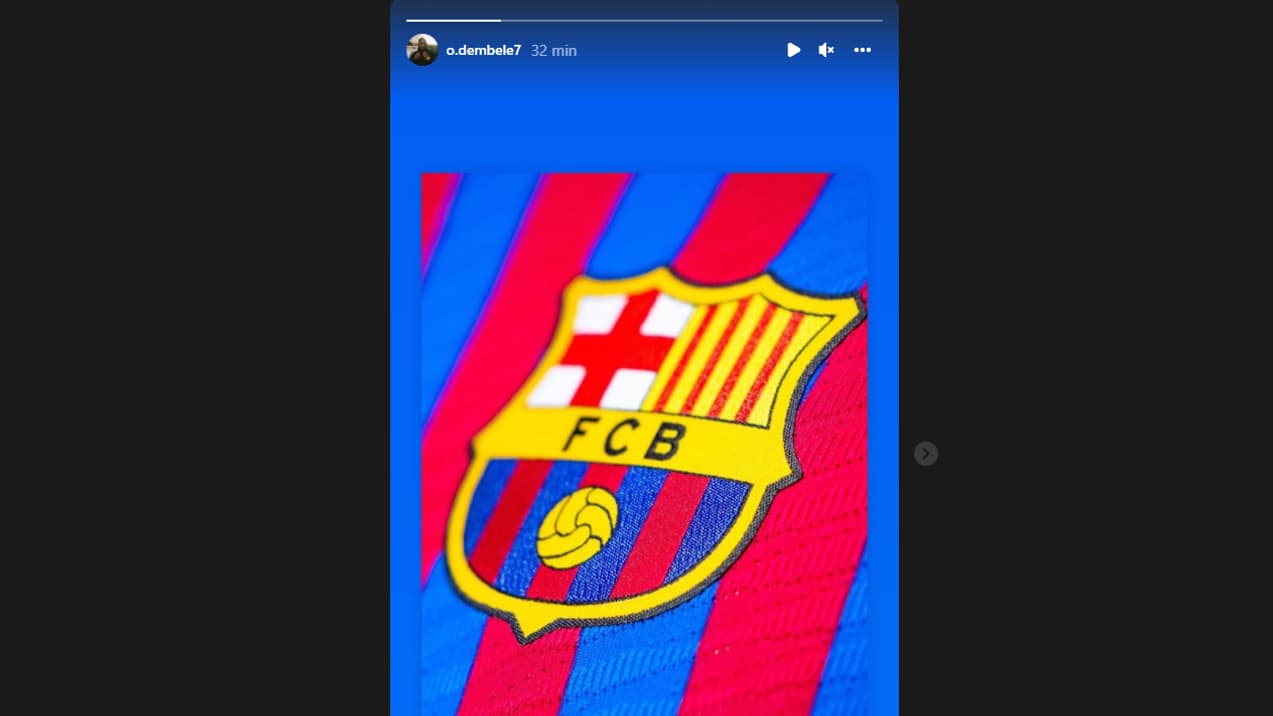 Le message de Dembélé sur Instagram