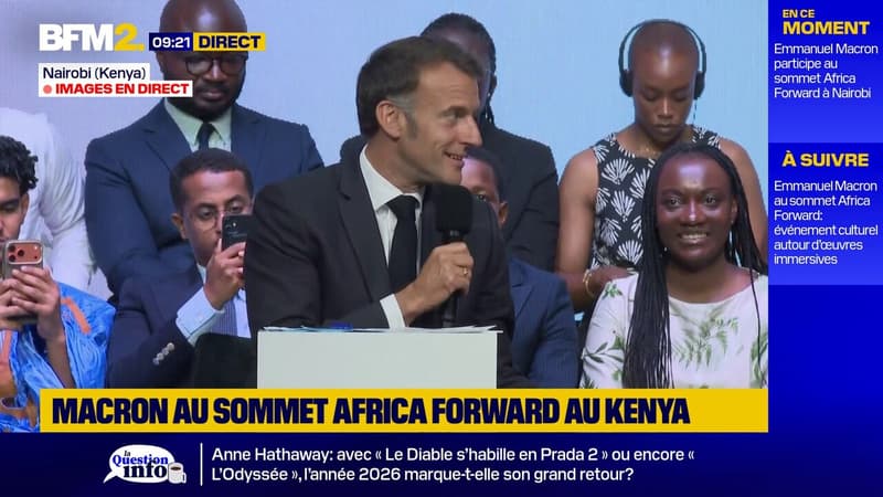 "On a envie d'être des partenaires d'égal à égal", déclare Emmanuel Macon au sommet Africa Forward à Nairobi