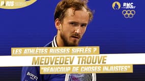 Jeux Olympiques : Les athlètes russes sifflés à Paris ? "Beaucoup de choses sont injustes dans la vie", regrette Medvedev
