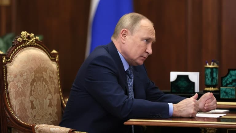 Le président russe Vladimir Poutine, le 30 mars 2022 à Moscou