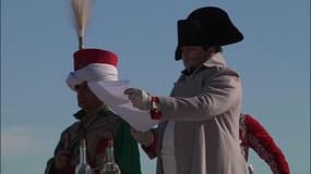 Reconstitution historique du retour de Napoléon sur la plage de Golfe-Juan