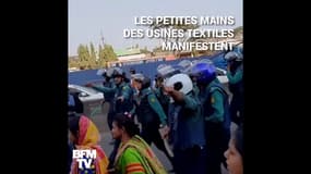 Les ouvriers des usines textiles du Bangladesh réclament de meilleurs salaires