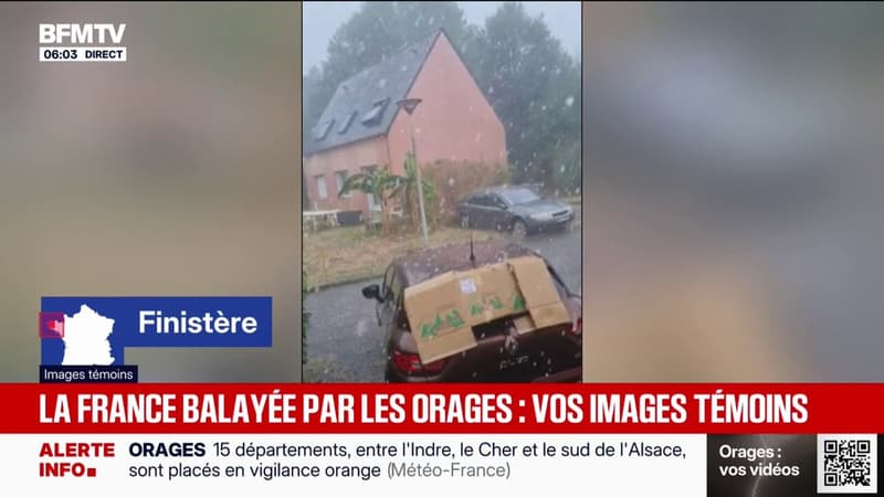 Orages: les images de la grêle et des intempéries qui ont balayé une partie de l'Hexagone