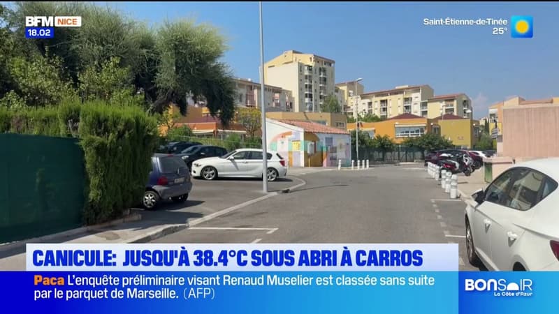 Canicule : Jusqu'à 38,4°C sous abri à Carros