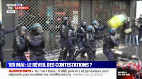 1er mai: quelques tensions ont éclaté en tête du cortège à Paris