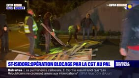 Retraites: l'accès au parc d'activité logistique de Saint-Isidore bloqué par des manifestants