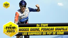 Tour de France - E9 : Woods gagne au Puy de Dôme, Pogacar grapille, tous les classements