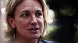 La secrétaire générale de la CFDT Marylise Léon à Boissy-la-Riviere, dans l'Essonne, le 26 août 2025