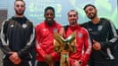 Pfut et l'équipe de Panam All Starz avant la finale de la Kings League France, le 21 mai 2025 à Turin
