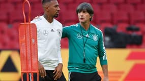 Jérôme Boateng en compagnie de Joachim Löw