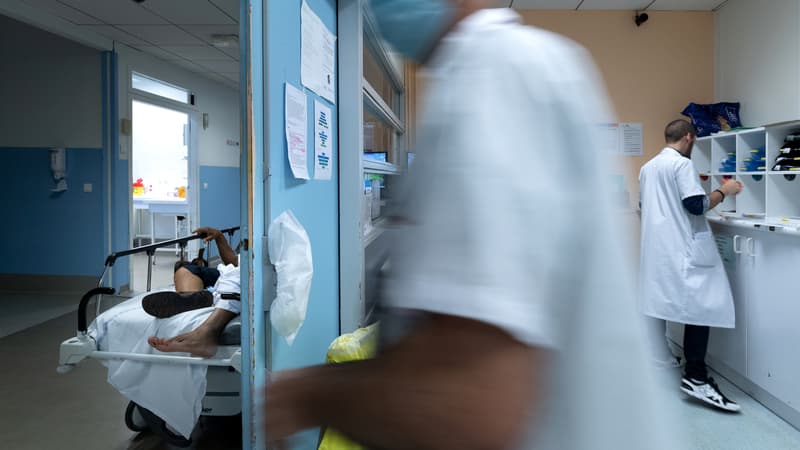 Personnel soignant dans un hôpital de Saint-Denis, le 17 juillet 2020