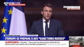 Emmanuel Macron: "Nous devons nous préparer à d'éventuelles sanctions" de la part de la Russie