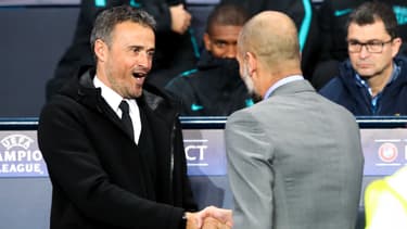 Luis Enrique et Pep Guardiola en 2016
