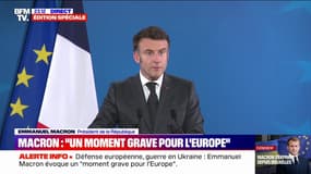 Emmanuel Macron: "Nous voulons une paix qui garantisse la souveraineté de l'Ukraine et qui ne soit pas une prime pour l'agresseur"