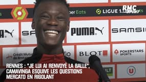 Rennes : "Je lui ai renvoyé la balle", Camavinga esquive les questions mercato en rigolant