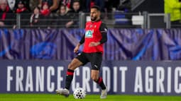 Moussa Tamari lors de Rennes-Les Sables d'Olonnes en Coupe de France, le 21 décembre 2025.