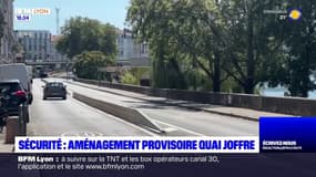 Lyon:  le quai Maréchal-Joffre provisoirement réaménagé