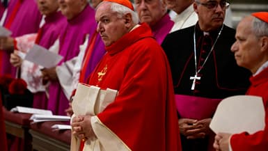 Le cardinal français Jean-Marc Aveline lors de la messe à la basilique Saint-Pierre le 30 avril 2025