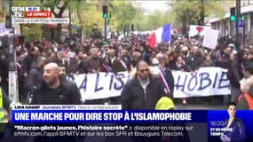 "Stop aux amalgames", "On est chez nous": les slogans affichés lors de la marche contre l'islamophobie à Paris