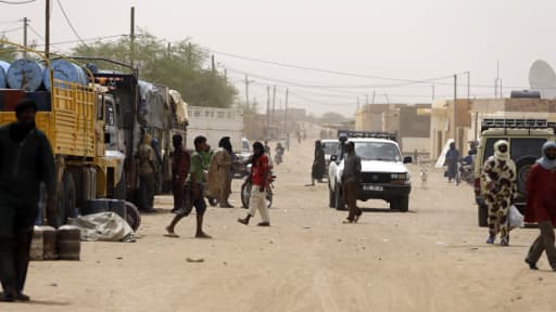 Une rue de Kidal en juillet dernier, où les journalistes ont été enlevés samedi.