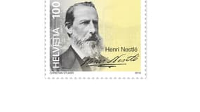 Henri Nestlé est affiché sur les timbres.