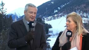 Bruno le maire, ministre de l'Economie, à Davos