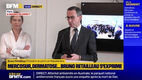 Dermatose: Bruno Retailleau ne "remet pas en cause ce protocole" et "fait confiance à la science"