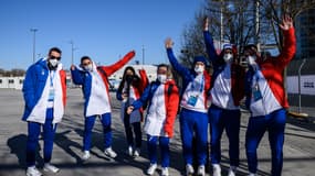 Des membres de la délégation tricolores aux JO de Pékin, le 1er février 2022