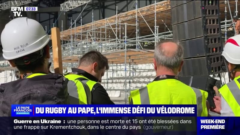 Entre la Coupe du monde de rugby et la messe du pape, comment le stade Vélodrome s'est transformé en 30 heures