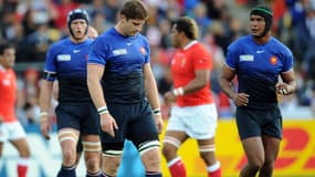 Pascal Papé et Thierry Dusautoir après la déroute du Mondial 2011 face aux Tonga