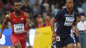 Jimmy Vicaut (à droite) et Tyson Gay