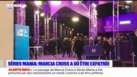 Séries Mania: le passage de Marcia Cross sur le tapis rouge perturbé par des manifestants contre la réforme des retraites, la star exfiltrée