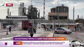 Les raffineries prêtes à l'arrêt total pour obtenir le retrait de la réforme des retraites