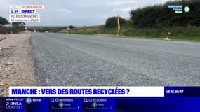 Manche: la chaussée de la RD650 recyclée