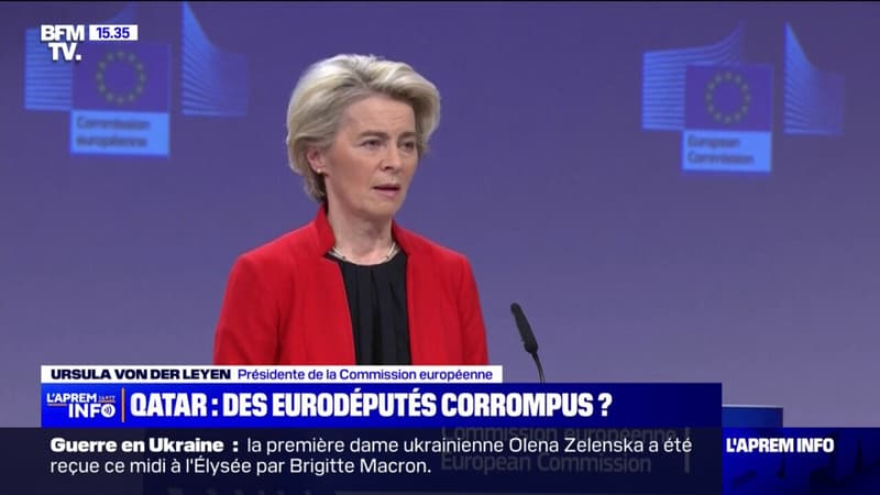 Pour Ursula von der Leyen, les soupçons de corruption contre la vice-présidente du Parlement européen 