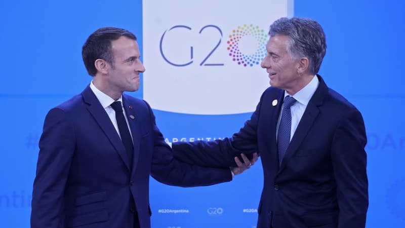 Emmanuel Macron et Mauricio Macri 
