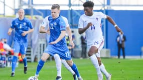 Aurélien Tchouaméni face à l'Islande, le 31 mars 2021.