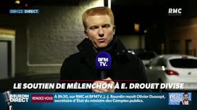 "Président Magnien": le soutien de Mélenchon à Eric Drouet divise