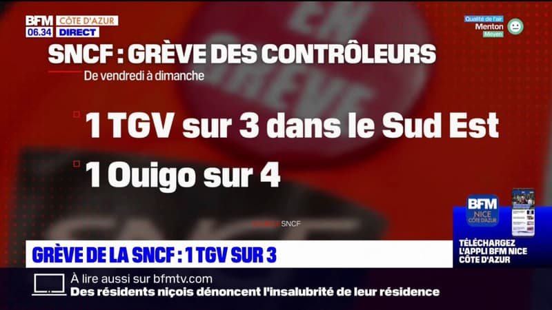 Grève à la SNCF: des perturbations à prévoir dans le Sud Est de vendredi à dimanche