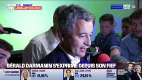 Gérald Darmanin appelle "au barrage contre le RN" pour le second tour depuis son fief dans le Nord