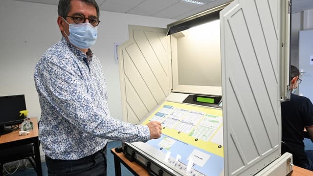 Jean Rottner aux urnes, le 27 juin 2021.
