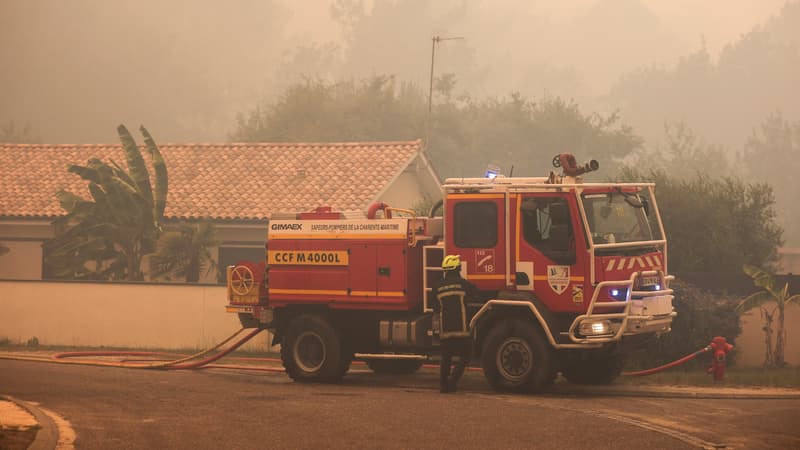 Des pompiers à Cazaux