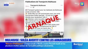 Mulhouse: les transports Soléa alertent sur une arnaque usurpant leur identité