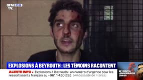 De nombreux habitants de Beyrouth blessés par les éclats de verre provoqués par les explosions