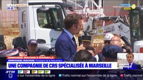 Marseille: Emmanuel Macron annonce l'arrivée d'une nouvelle compagnie de CRS