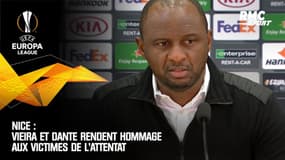 Nice : Vieira et Dante rendent hommage aux victimes de l'attentat