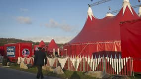Un chapiteau au cirque Zavatta à Pont-Audemer, le 26 mars 2016 (photo d'illustration)
